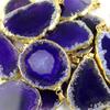 Handmade Druzy Agate Pendant 60*40mm Polished Crystal Slice Fashion Agate Wind Chime  Meditation