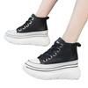 Women's High Top Cowhide Platform Sneakers - Autumn Breathable Casual White Shoes