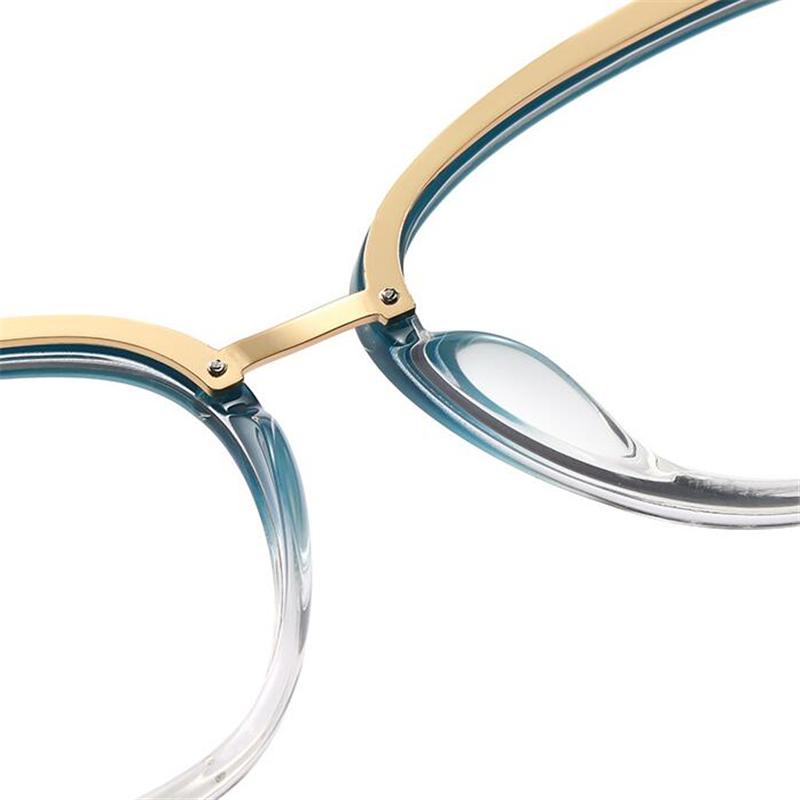 Transparent Blue Frame Cat Eye Myopia Glasses Women Anti Blue Rays Student Prescription Spectacles Diopter 0 -0.5 -0.75 To -6.0