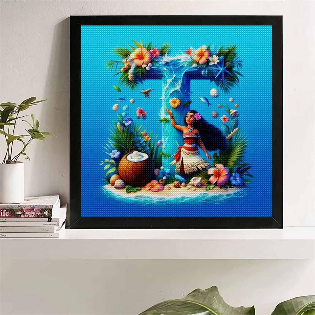 DIY Diamond Painting Round Diamond Motana and The Letter T Full Diamond Mosaic Home Decoration Painting Cross Stitch Kit