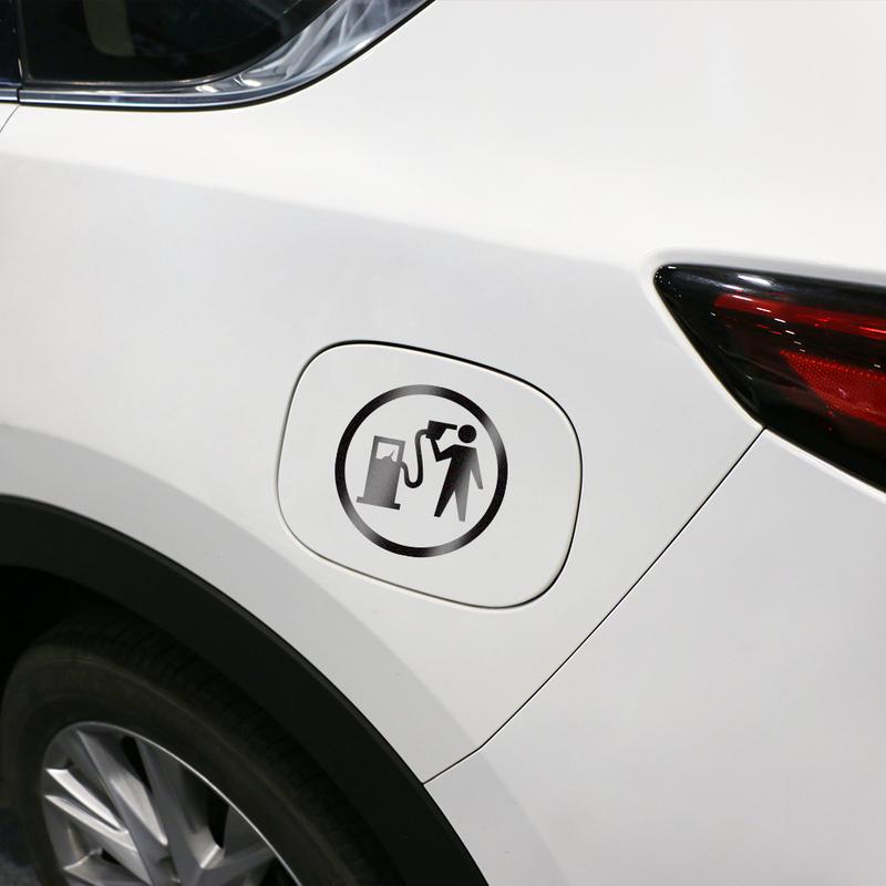 Car Fuel Tank Cap Sticker Creative Reflective Vinyl Film Decals Refueling Cover Cartoon Decor Auto Vehicle Exterior Accessories