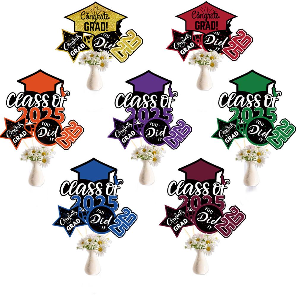 Party Plugin Decoration Kit With Vases Sign Stakes For Graduation Celebration