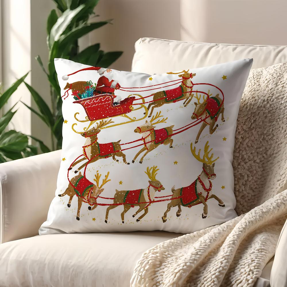 Christmas Animals Snow Cushion Cover Best Home Office Coffee Pillow Sofa Printing Decoration Room Shop Car Nordic Simplicity Hit
