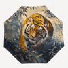 1pc Tiger In Bamboo Forest Umbrella with Plastic Handle,Suitable for All Seasons Umbrellaptys26068