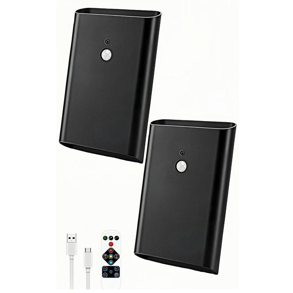 Rechargeable Motion Sensor Night Light 5000mAh with Remote Control Rechargeable Stair Lights for Bedroom Hallway Stairs Cabinets