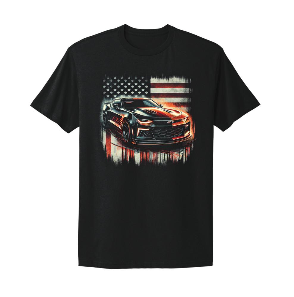CAMARO Америка Chevy RS SS Графика Пантера Унисекс Черная Футболка Унисекс Футболка XL