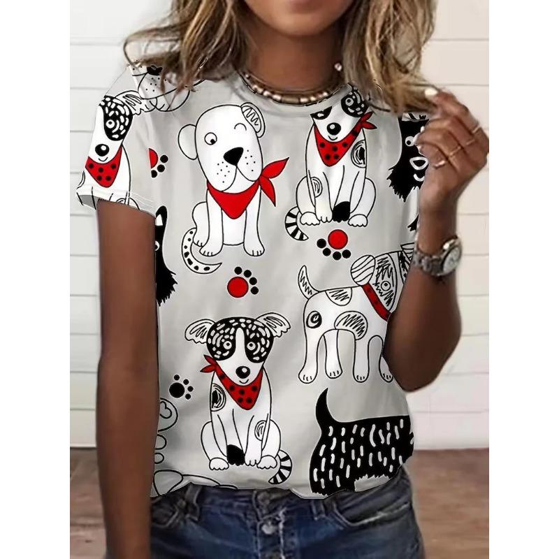 Summer Cute Cartoon Cat T-Shirts Animal 3D Print Women Men Short Sleeve Round Neck T Shirt Tees Harajuku Y2K Top Female Clothing