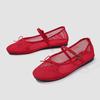 Summer Air Mesh Hollow out Women Ballet Flats Casual Soft Soles Bowknot Mary Janes Loafers Girls Walking Dance Shoes