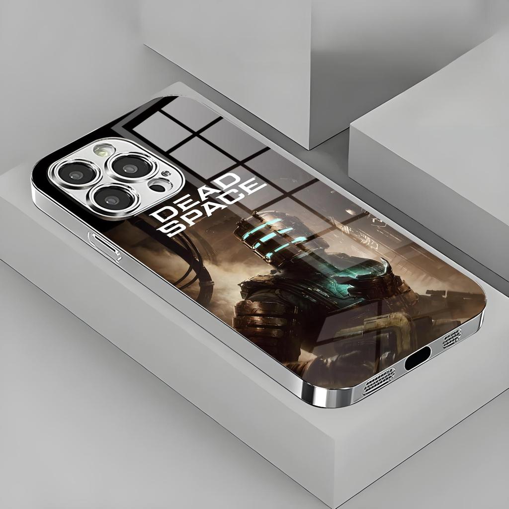 hot game Dead Space Phone Case For iPhone17 16 16e 15 14 13 12Plus Mini Pro Max Electroplated glass Phone Case