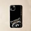 Cute Raccoon Phone Case For iPhone 16,15,14,13,12,11 Plus,Pro,Max,XR,XS,X,7,8 Plus,SE,Mini Soft Transparent  Cover