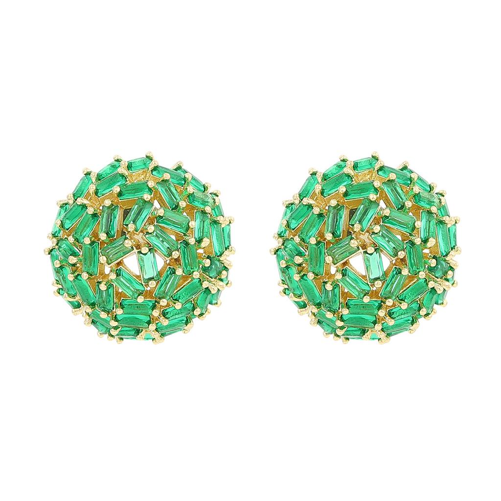 Stylish Designer Earrings: Minimalist Geometric Round Ball Earrings - Ultra Sparkling Light Luxury and Elegant