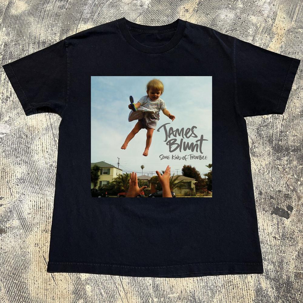 James Blunt Some Kind of Trouble Black Cotton T Shirt Full Size S-5XL L