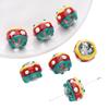 1pc/bag Christmas Series Glazed Colored Hand-Painted Beads DIY Bracelet Necklace Earrings Jewelry Accessories