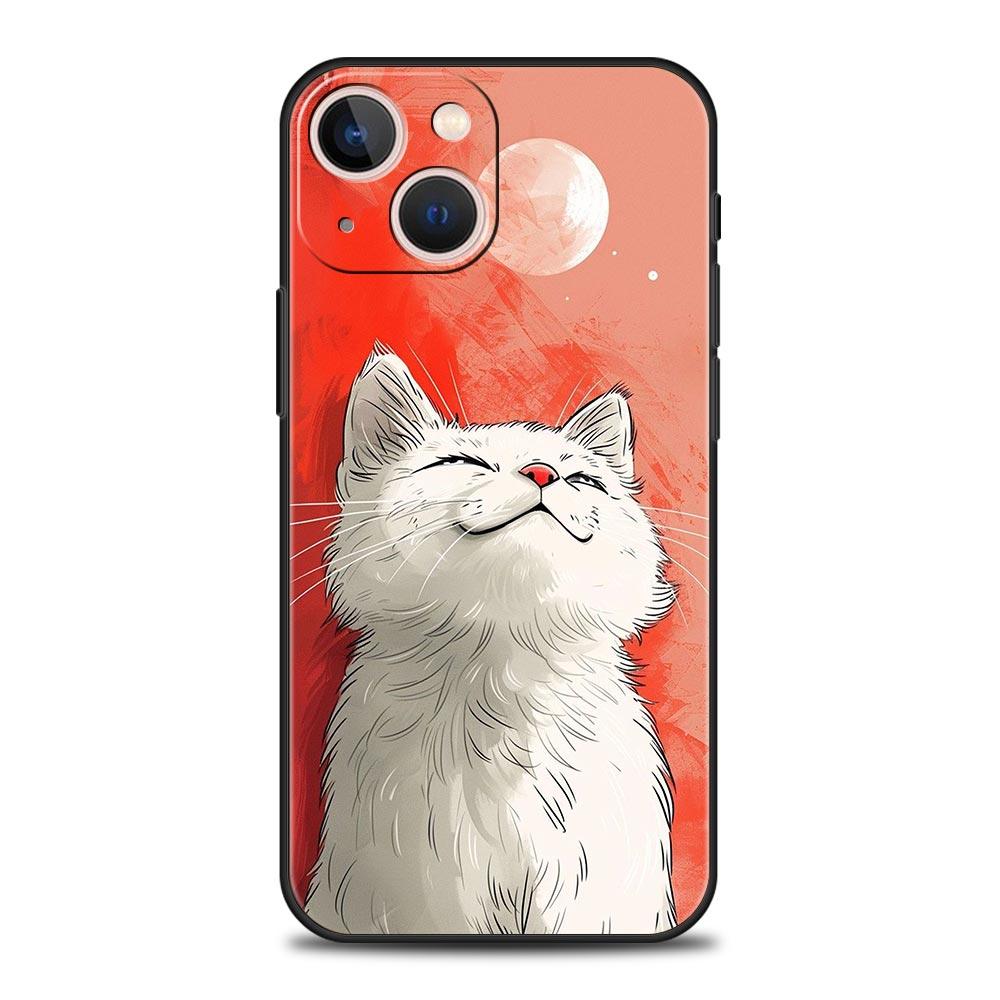 Daily Life of Cute Cats Phone Case For iPhone 17 16 15 Pro Max 11 12 13 14 7 8 Plus SE 2020 X XR XS Cover Soft Black