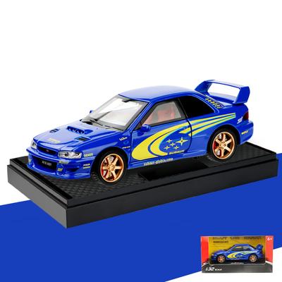Maßstab 1/32 Subaru Impreza WRX STI Rally Supercar Diecast Modell Legierung Metall Auto Kinderspielzeugauto Miniatur Mini GT Weihnachtsgeschenke