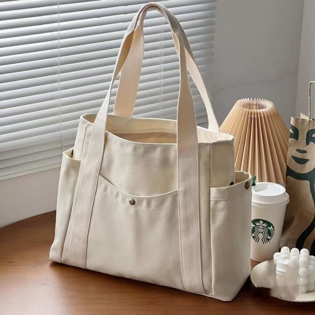 

Canvas Bag Female Ins Forest Style Versatile Shoulder Bag Large Capacity Book Storage Student Class Commuter Bag Portable Cloth