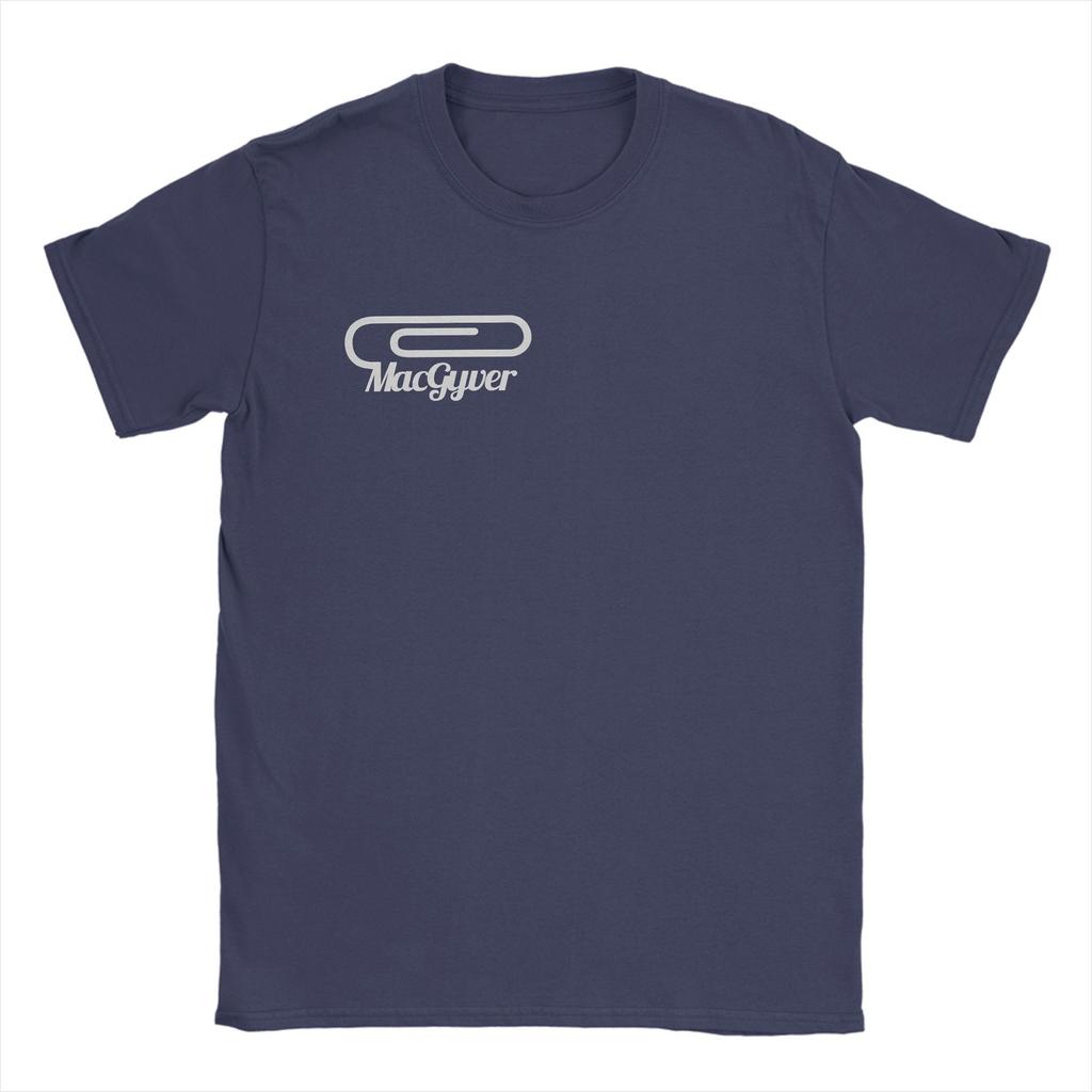 Men MacGyver TV Series Utility Paper Clip T Shirt Ingenuity Cotton Tops Funny Short Sleeve Round Neck Tee Shirt New T-Shirts