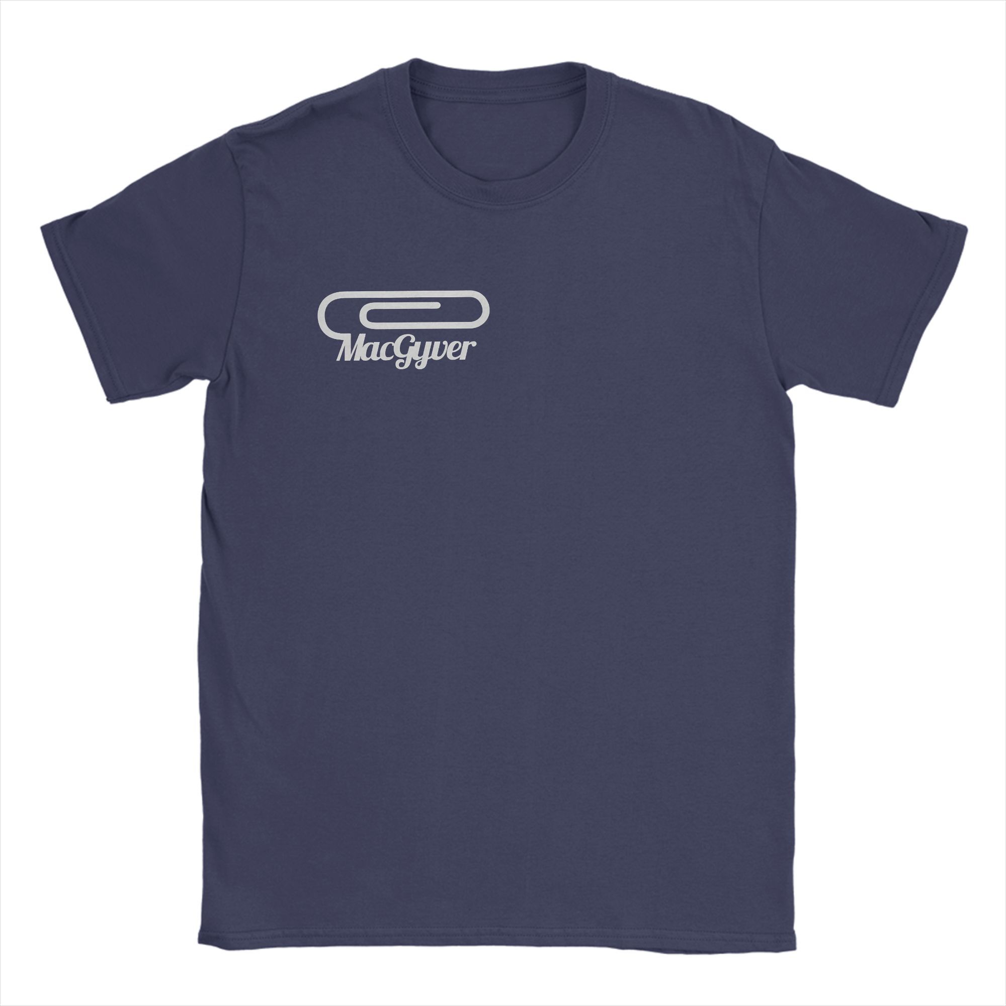 

Men MacGyver TV Series Utility Paper Clip T Shirt Ingenuity Cotton Tops Funny Short Sleeve Round Neck Tee Shirt New T-Shirts XXXXXL