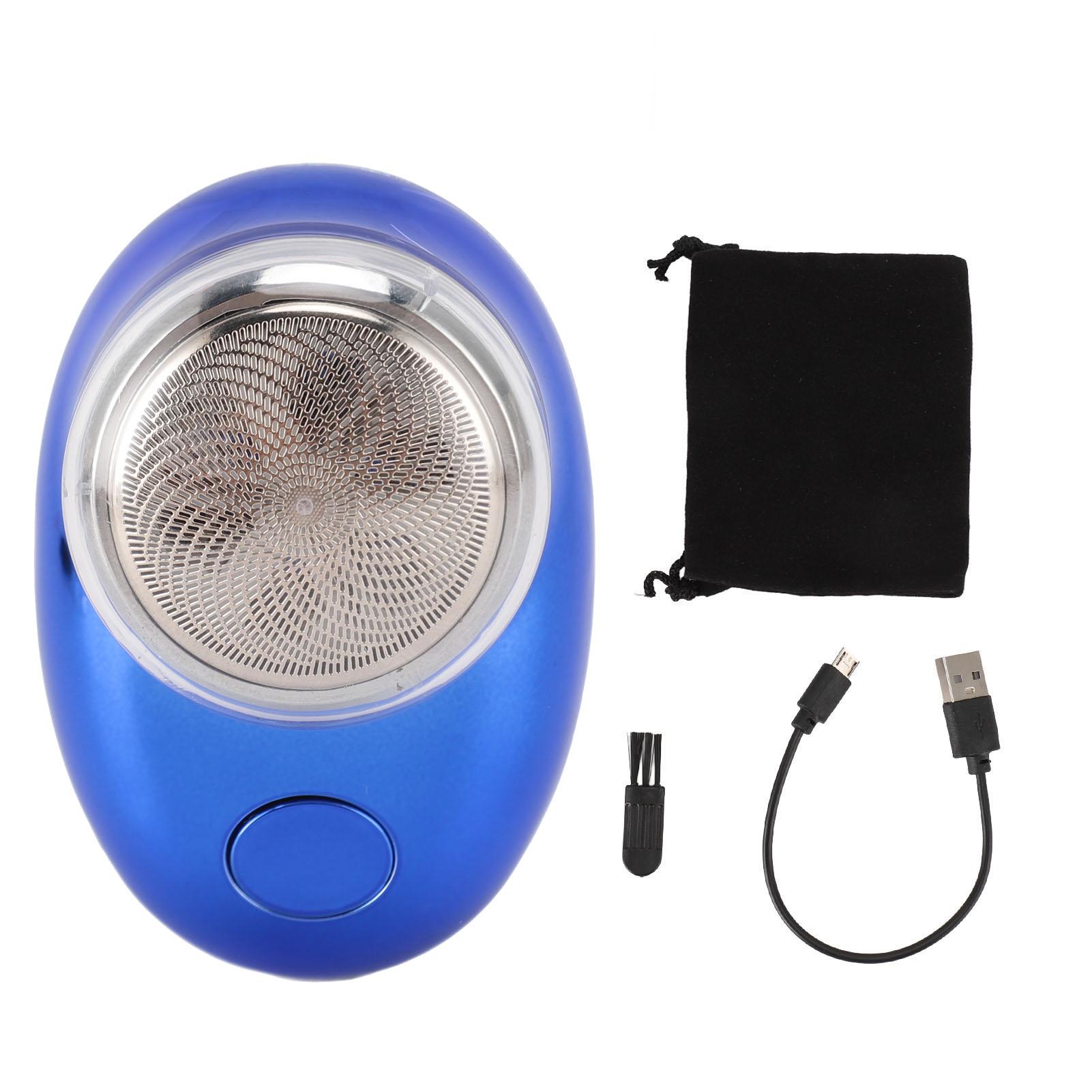 

Электрическая машинка для стрижки бороды, тонкая стрижка, портативный триммер для бороды из нержавеющей стали, USB перезаряжаемый, для Tra Electroplated Blue