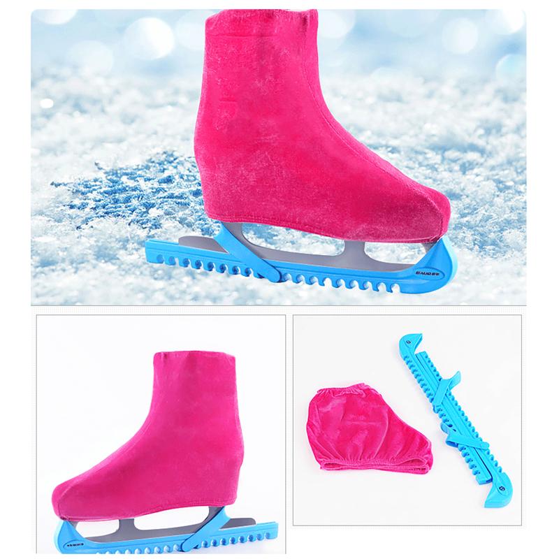 Upgraded High Elastic Velvet Fabric Figure Skating Shoes Cover Protector Anti-Scratch & Dustproof Ice Skate Blade Covers Guard