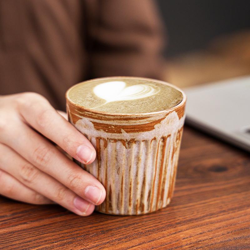 Ceramic Coffee Cup Master Cup Afternoon Tea Latte Cup Retro Creative Coarse Pottery Cup