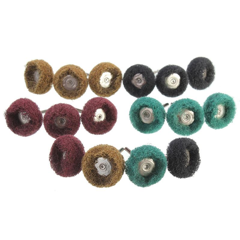 10 Stück Mini-Bohrer Schleifbürste Nylon Polierrad mit 3 mm Schaft
