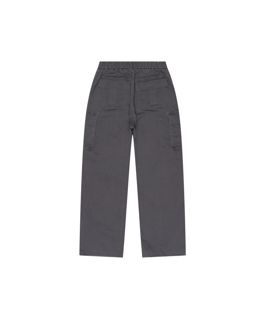 AAKAM Washed Semi Wide Cargo Pants (Gray)