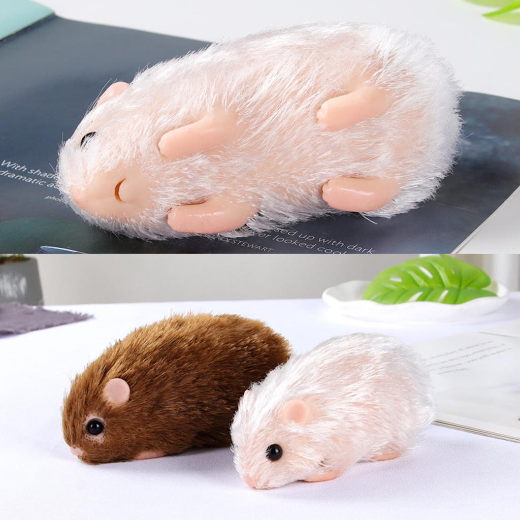 Silicone Hamster Model Toy Collectable Figurine Realistic Animal Doll Office Display Model Toy Hamster Reborns Kids Gift