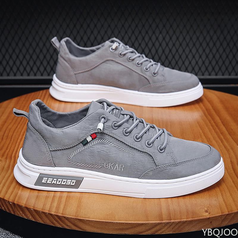 Spring Autumn New Daily Casual Flat Shoes for Men Solid Color Sports Low Cut Breathable Simple Comfortable Wear-resistant Shoes