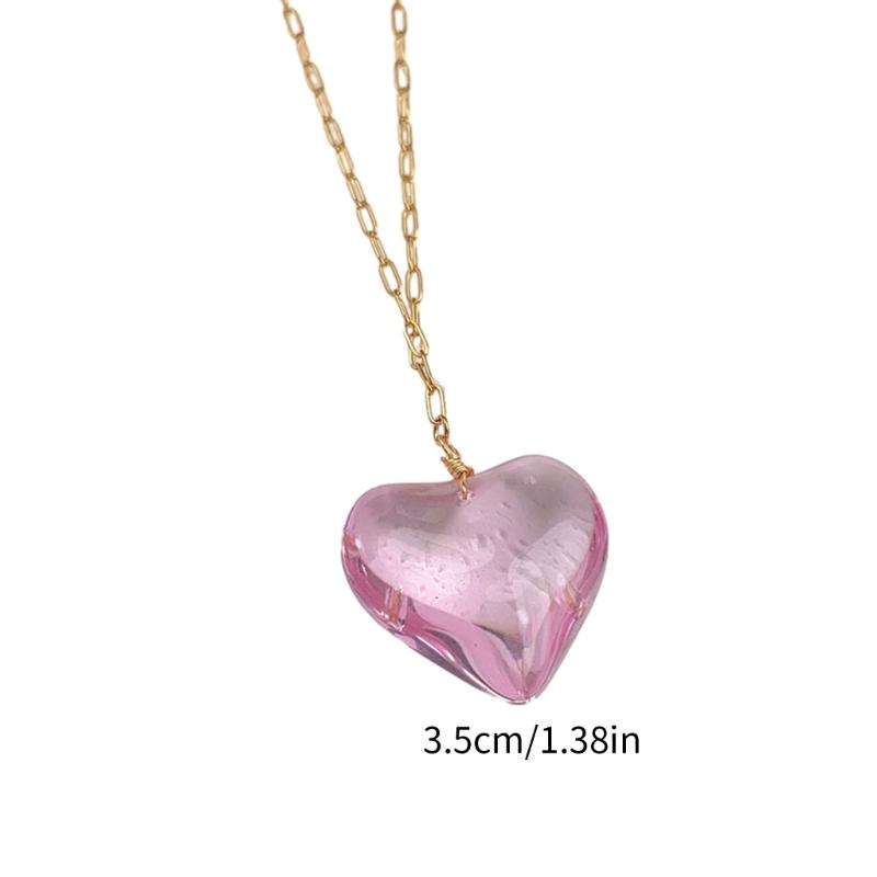 Heart Neck Jewelry Pendant Choker Necklace Alloy Material Jewelry Gift for Girls