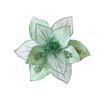 Fabric Plastic Christmas Artificial Flowers 25CM Glitter Fake Flower  Christmas Decor