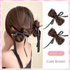 Fake Hair Braided Chignon Ribbon Bow Hair Clip Bun Fashion Hair Donut Bun  Women