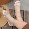 Girls Summer New Line with Flat Simple Glittery Fashion Sandals Girl Shoes Size27-36 Zapatos De Niña