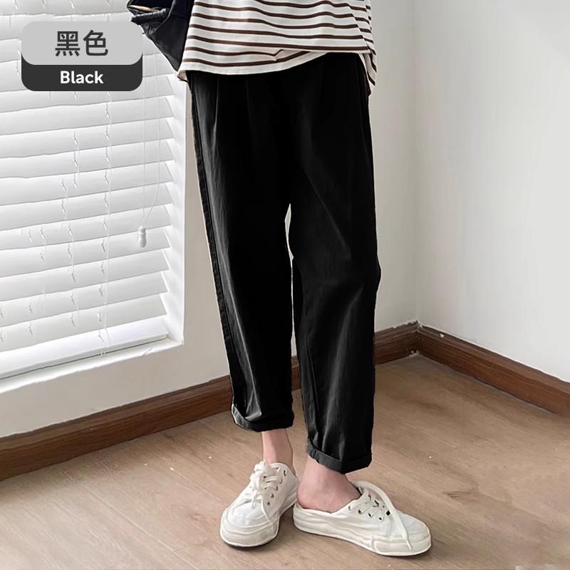 Large Size Loose Khaki Maternity Tooling Casual Pants Nine-point Pants Summer Thin Maternity Pants Outer Wear Spring and Summer