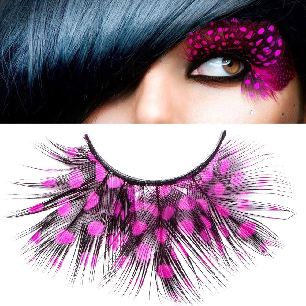 Extra Long Feather Eyelashes Feather False Lashes for Masquerade/Party/Anime Cosplay