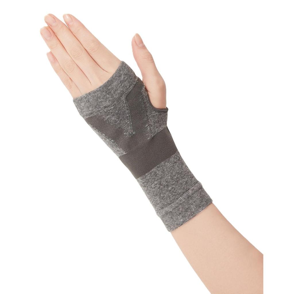 Cervin Bincho Charcoal Wrist Support Brace, Breathable Elastic Compression Sleeve, Made in Japan, 2 Pieces