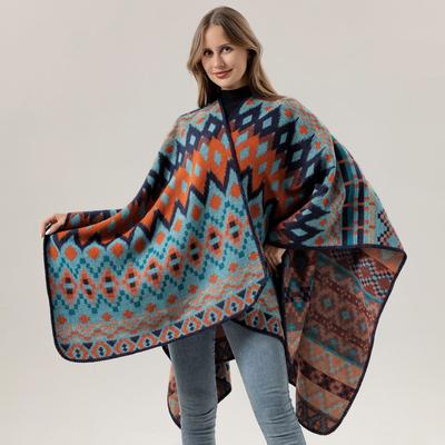 High-End Shawl Women'S Fashion Warm Scarf Qinghai Travel Cape Shawl