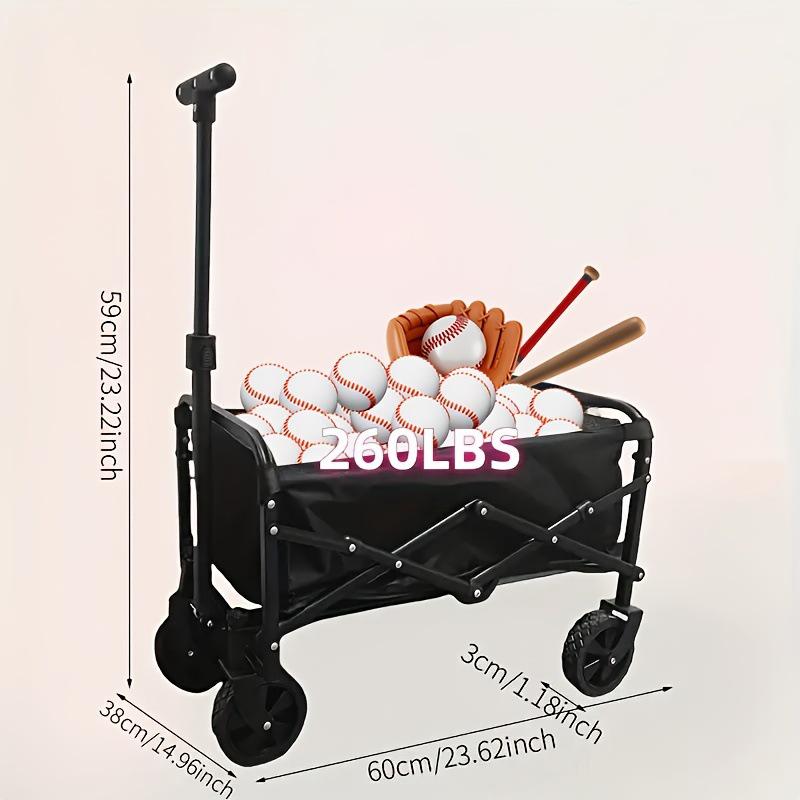 2026 Прочная складная четырехколесная коляска с панорамным видом (Грузоподъемность 680 фунтов)