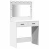 Makeup Table with Shelf White 78.5 x 41 x 135 cm Engineered Wood