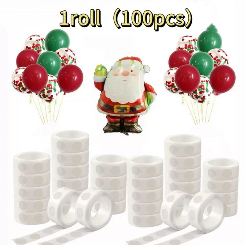 

Double Sided Clear Sticky Point Tape Balloon Glue Dot Adhesive Balloons Glue Sticker for Christmas and Halloween Decorations