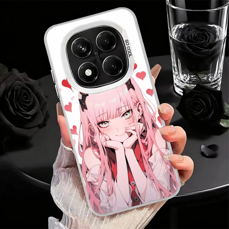 Zero Two 02 Kawaii Cute Soft Phone Case for Xiaomi Redmi Note 13 14 15 Pro Plus 12S 12 11S 11 11T 10S 10 Shockproof Cover Back S