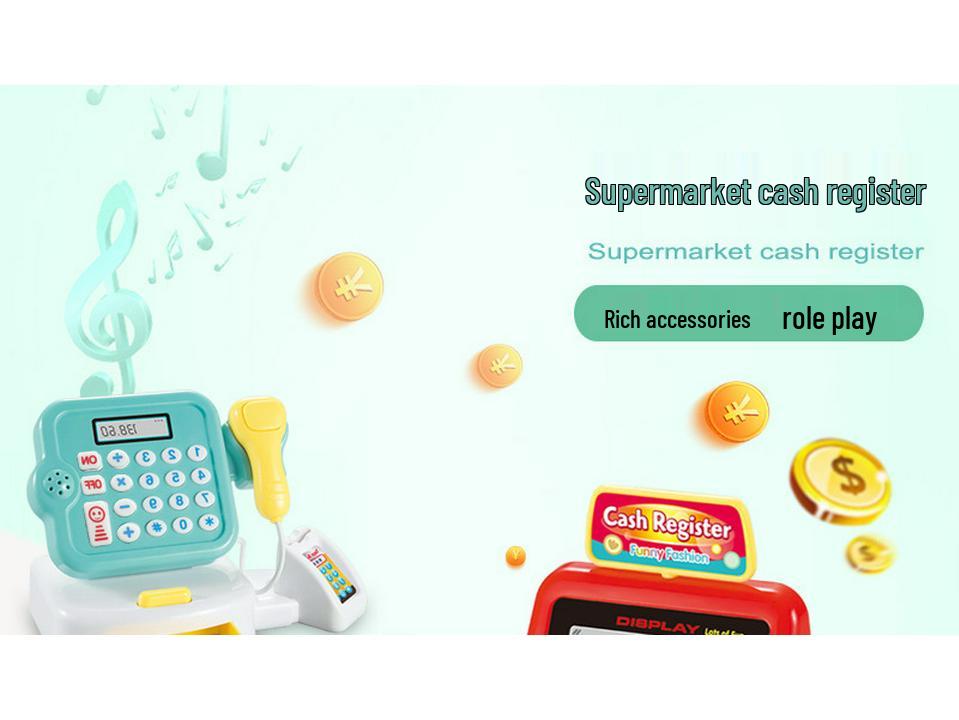 Children's Interactive Toy: Supermarket Cash Register with Lights