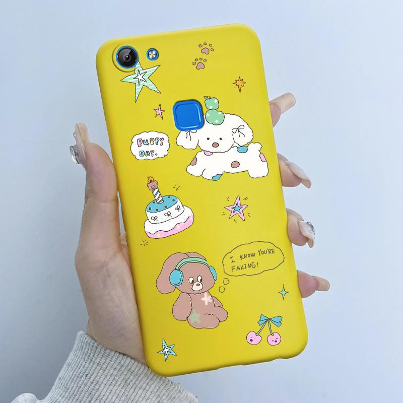 For Vivo V7 V7+ Plus Y79A Y75 Y73 Y79 1716 1718 Phone Case Cute Astronaut Panda Flowers Candy Soft Silicone TPU phone Case Cover