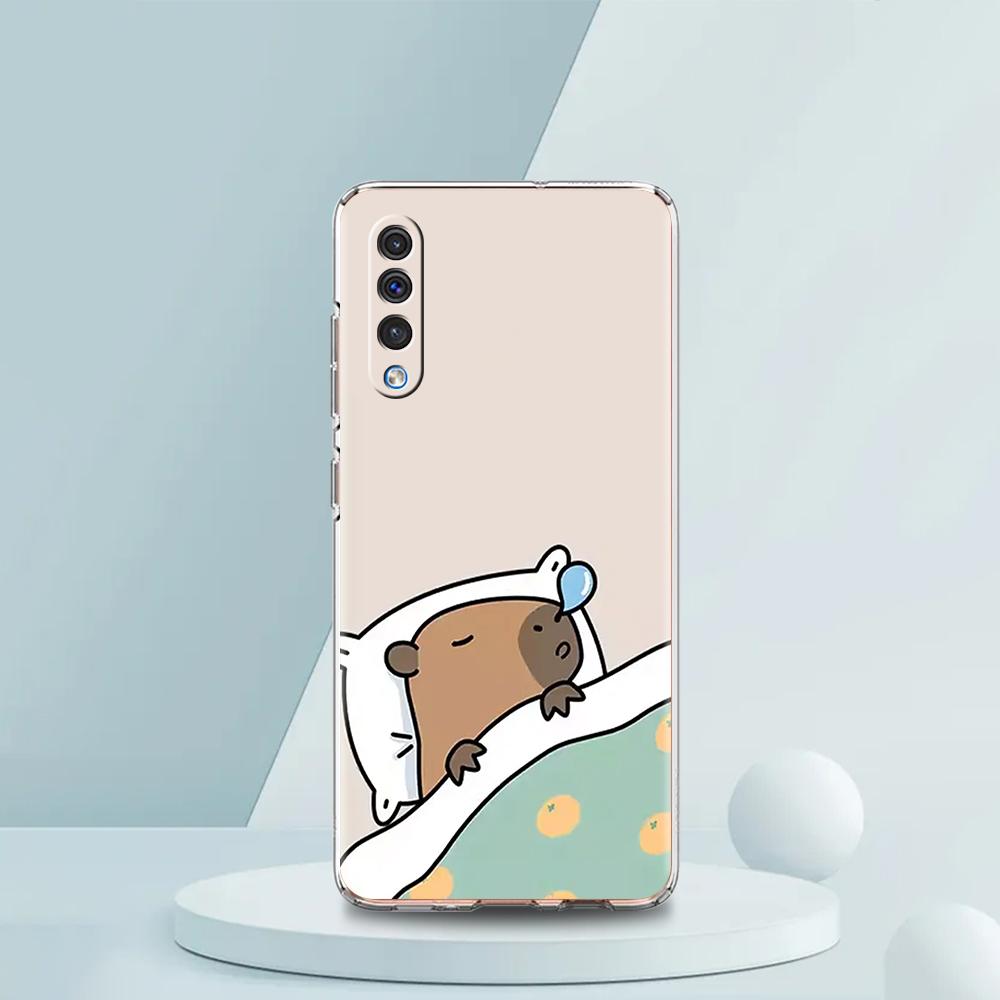 Cute Capybara Phone Case For Samsung A16 A14 A12 A22 A32 5G A34 A42 A52 A54 A50 A70 A72 A30 A40 A20E A10S A02S A04S A06 Cover