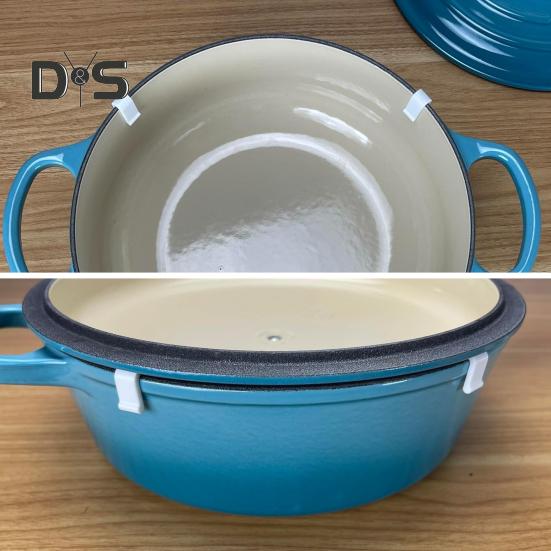 4/12Pcs Silicone Dutch Oven Lid Bumper Clips Easy To Use 3D Designed Silicone Bumper Clip for Enameled Cast Iron Cookware