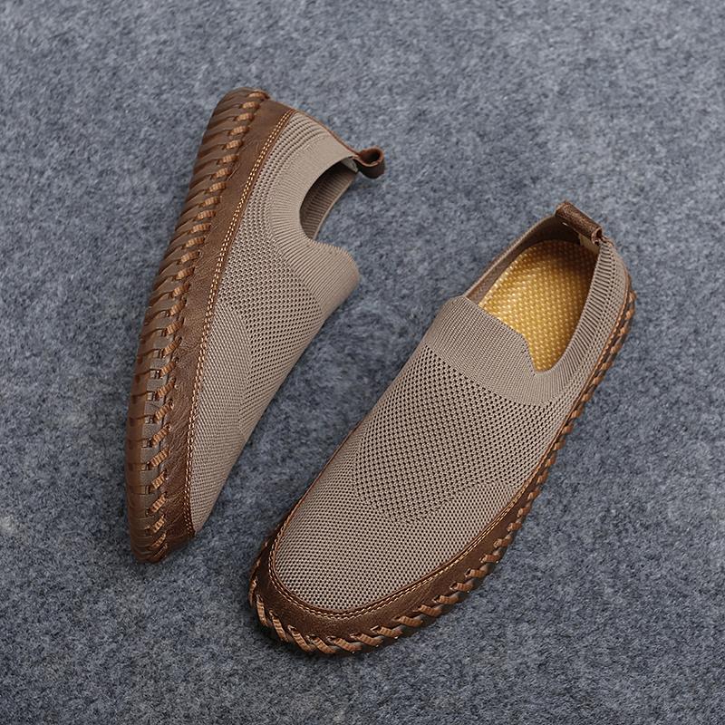 Fashion Handmade Mens Summer Loafers Handmade Casual Driving Flats Travel Slip-on Shoes Comfy Moccasins Leisure Walk Male Business Shoes