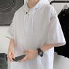 Sommer Kurzarm T-Shirt Herren Loose Trend All-Match Top Kleidung Halbarm Kapuzenpullover T-Shirt