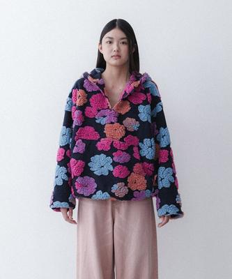 Flower Hoodie - Navy
