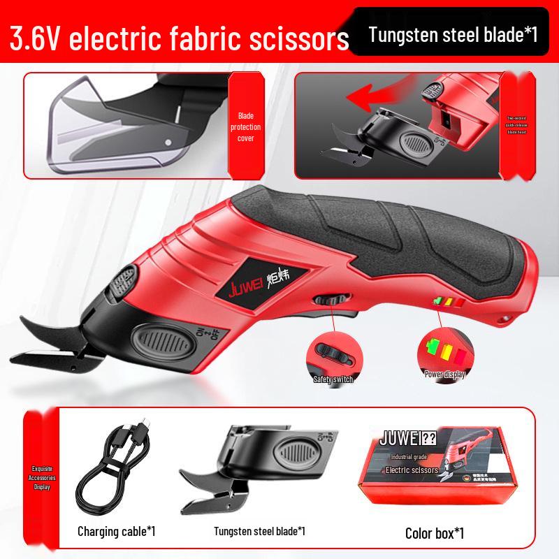 Wireless Handheld Electric Fabric Scissors with Lithium Battery for Tailoring