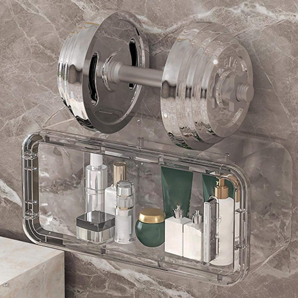 Tissue Box Cover, Cover Napkin Holder, Water Resistant Transparent Wall Mounted Bathroom Storage
